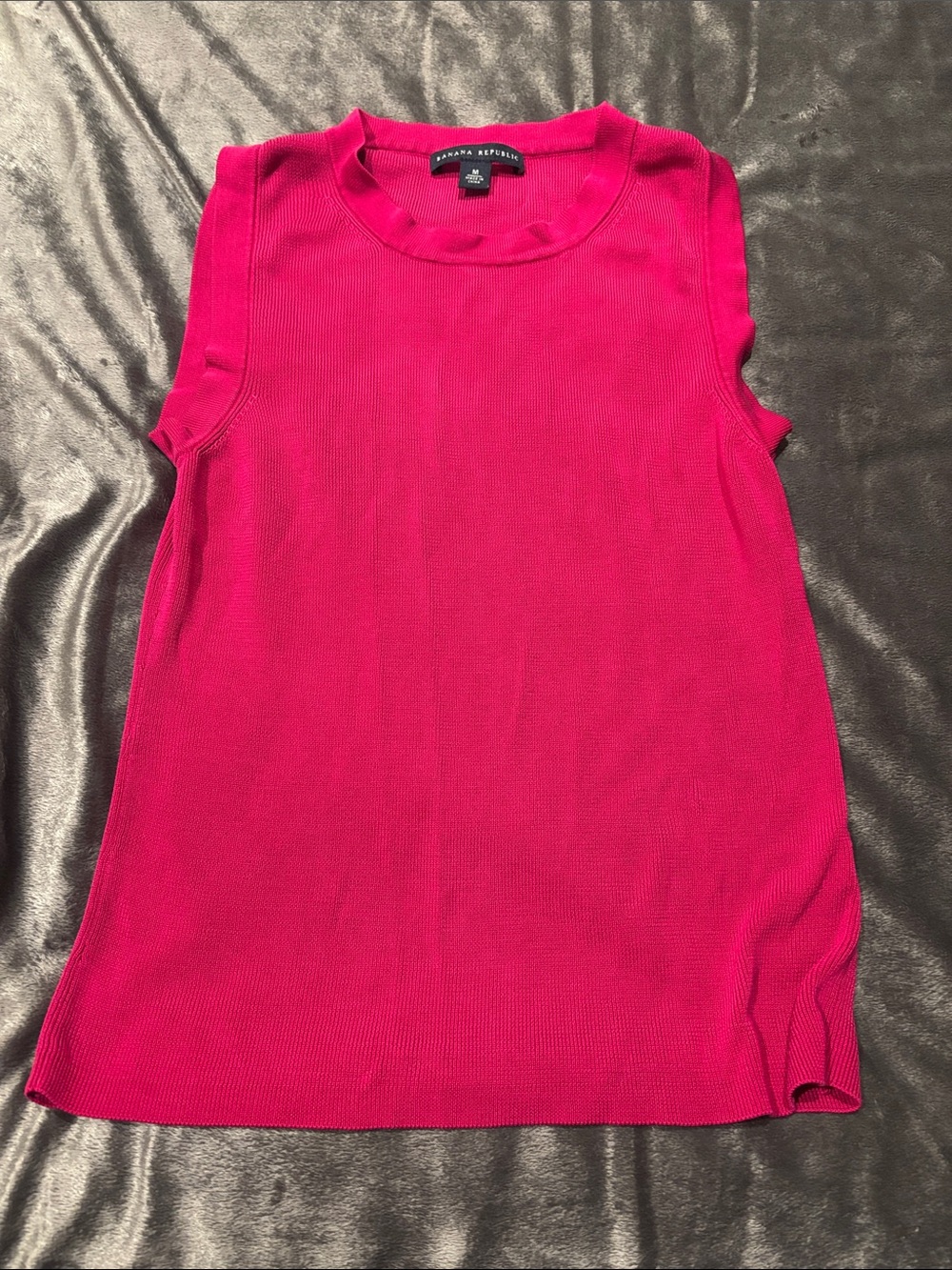 Banana Republic Sleeveless Ribbed Tank - Bright Pink